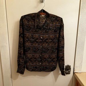 PORTS International size 4 black with multi coloured pattern